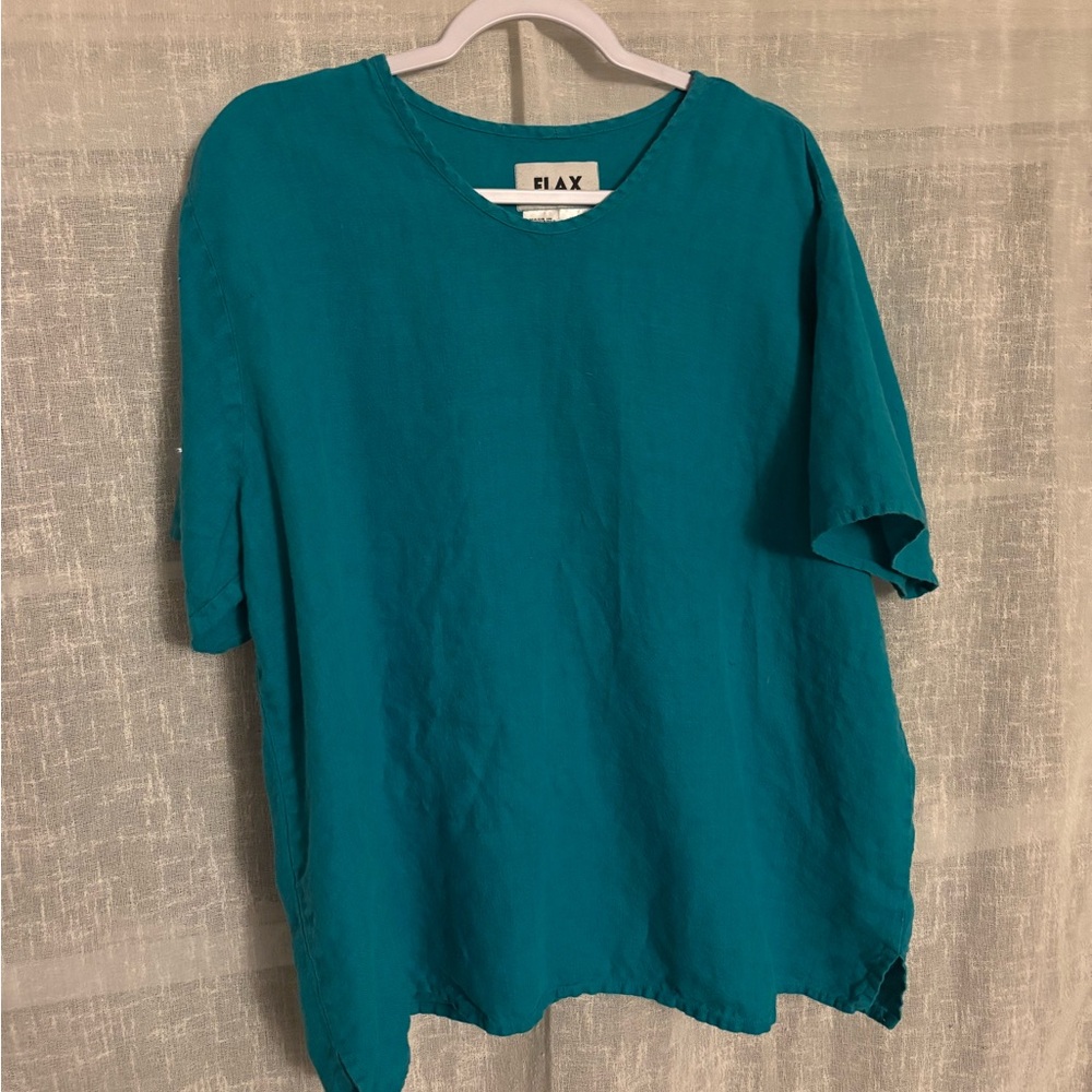 Flax Teal Top size large